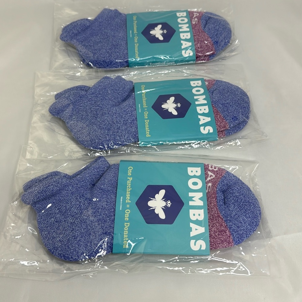 Bombas Women's Ankle Socks 3 Pack Medium